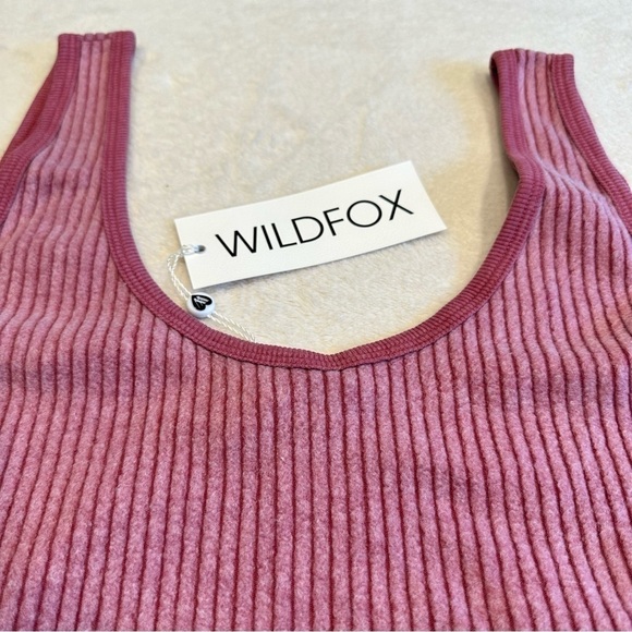 NWT Wildfox Ruby Kylie Ribbed Pink Lounge Tank - Picture 9 of 13
